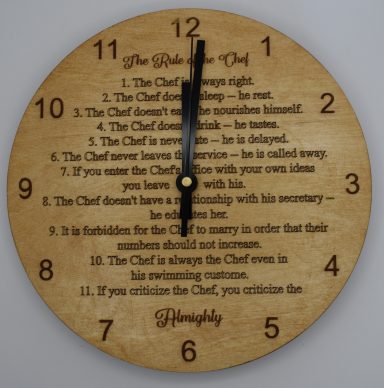 Chef Rules Clock